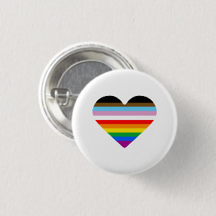 Badge Rond 2,50 Cm LGBTQ POC Heart