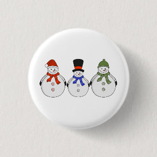 Badge Rond 2,50 Cm L'hiver des neiges est arrivé