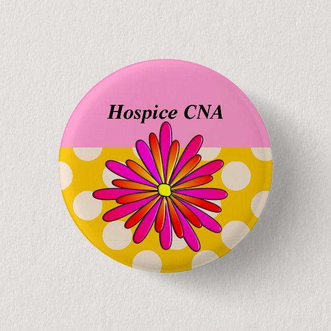 Badge Rond 2,50 Cm L'hospice PEUT les boutons Artsy et la fleur (Devant)