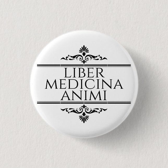 Badge Rond 2,50 Cm Liber Medicina Animi Magnet (Devant)