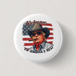 Badge Rond 2,50 Cm Liberté pour Trump américain du Golfe