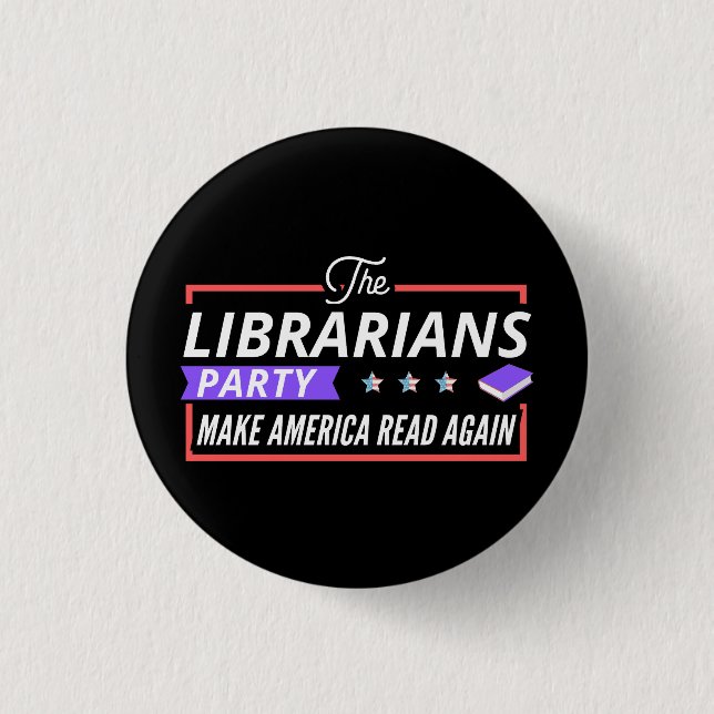 Badge Rond 2,50 Cm libraire, bibliothèque, lecture, lecture, livres,  (Devant)