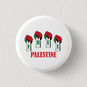 BADGE ROND 2,50 CM LIBRE PALESTINE LIBRE ARRÊTER LA GUERRE À GAZA
