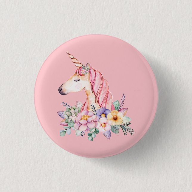 Badge Rond 2,50 Cm Licorne (Devant)