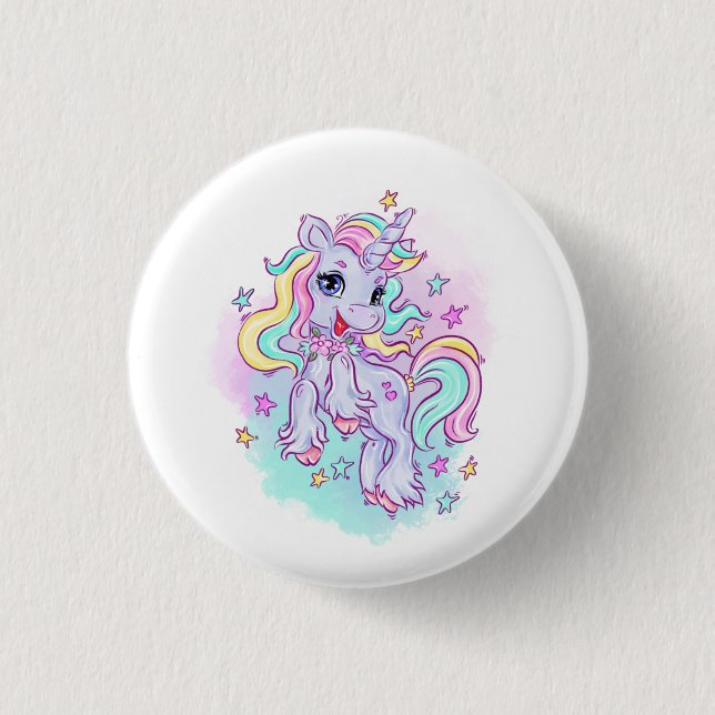 Badge Rond 2,50 Cm Licorne  (Devant)