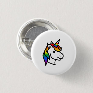 Badge Rond 2,50 Cm Licorne de la fierté de progrès mignonne