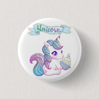 Badge Rond 2,50 Cm Licorne mignonne