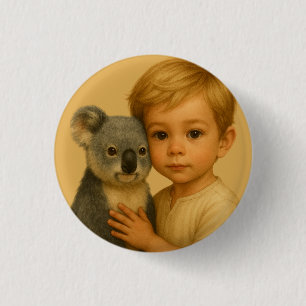 Badge Rond 2,50 Cm Lien de la nature sauvage et de l'innocence (Koala