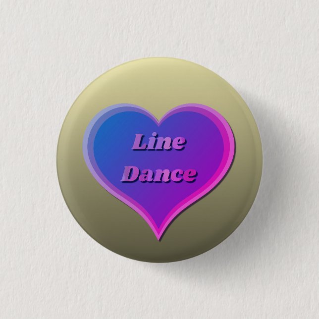 Badge Rond 2,50 Cm Ligne danse amour coeur (Devant)
