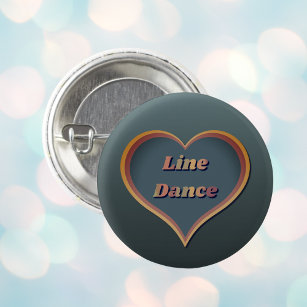 Badge Rond 2,50 Cm Ligne danse amour coeur