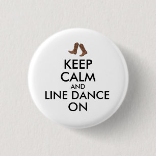 Badge Rond 2,50 Cm Ligne Danser Cadeau Garder Calme Danseuse Cowboy B