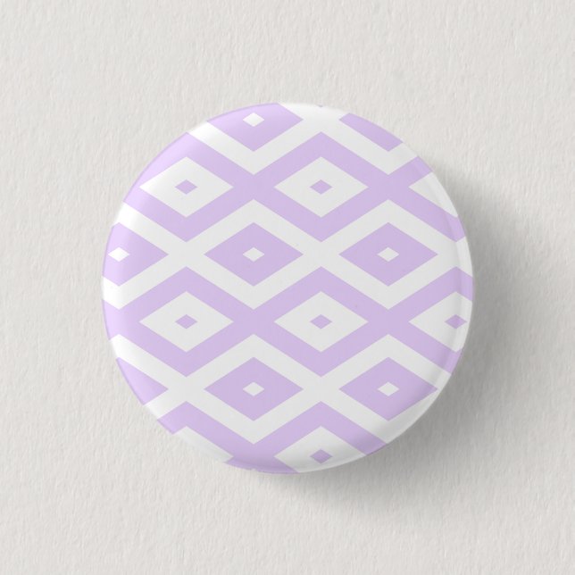 Badge Rond 2,50 Cm Lilac purple and white diamond pattern (Devant)