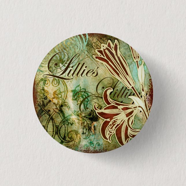 Badge Rond 2,50 Cm Lillies (Devant)