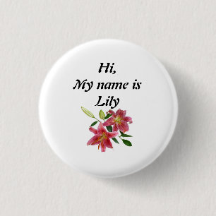 Badge Rond 2,50 Cm Lily