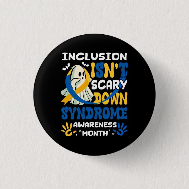 Badge Rond 2,50 Cm L'Inclusion N'Est Pas Effrayant Le Syndrome Sensib (Devant)