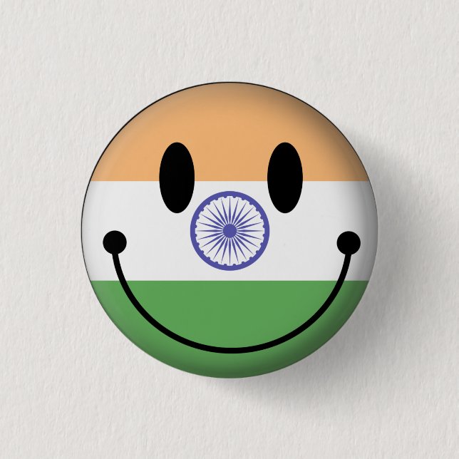 Badge Rond 2,50 Cm L'Inde (Devant)