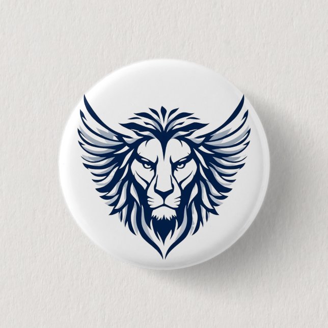Badge Rond 2,50 Cm Lion ailé (Devant)