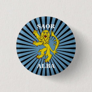 Badge Rond 2,50 Cm Lion alba Ecosse effrénée Pinback de Saor