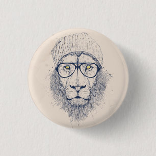 Badge Rond 2,50 Cm Lion frais