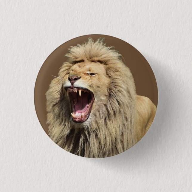 Badge Rond 2,50 Cm Lion haute tension (Devant)