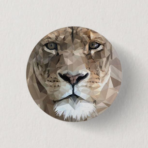 Badge Rond 2,50 Cm Lion of Judah - Haile Selassie - Tramafari Button