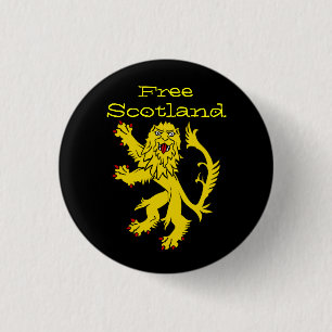 Badge Rond 2,50 Cm Lion Pinback effréné d'Indy Ecosse