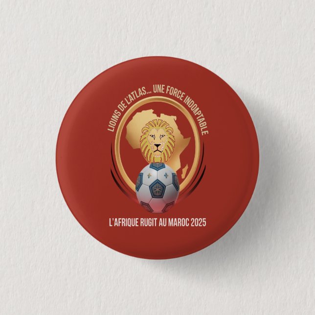 Badge Rond 2,50 Cm Lions de l’Atlas (Devant)