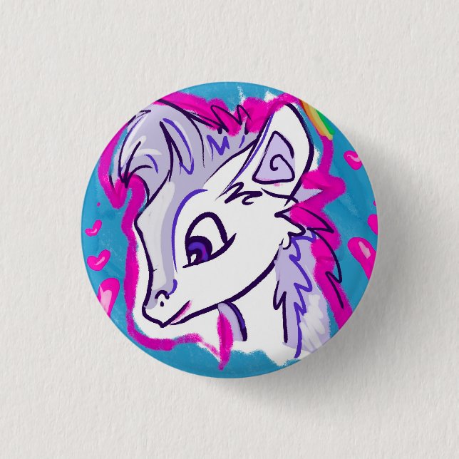 Badge Rond 2,50 Cm Liquide violet (Devant)