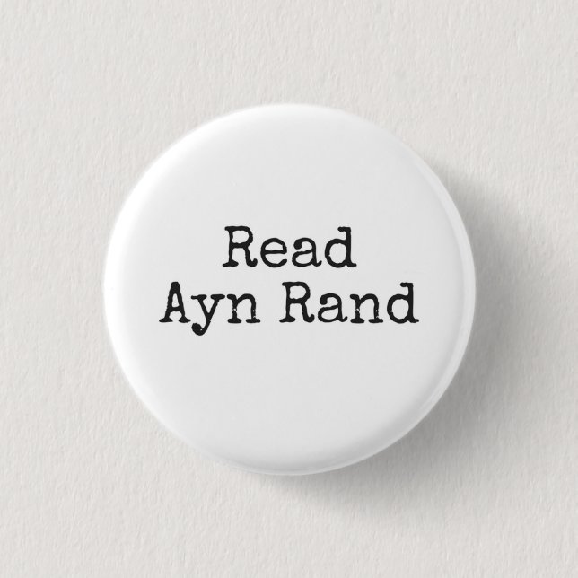 Badge Rond 2,50 Cm Lire Ayn Rand (Devant)