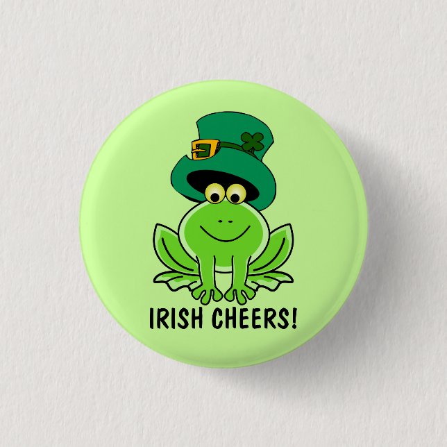 Badge Rond 2,50 Cm L'Irlandais drôle encourage le jour de St Patrick (Devant)