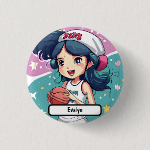 Badge Rond 2,50 Cm Little Baller Babe, Avec Nametag Personnalisé ! Ba
