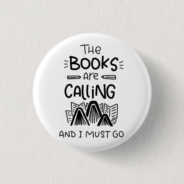 Badge Rond 2,50 Cm Livre Lover, Bookworm, Bouton Librarian (Devant)