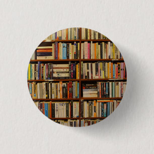 Badge Rond 2,50 Cm Livres dans la bibliothèque