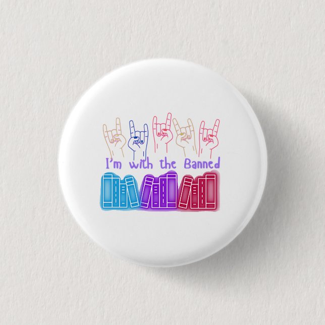 Badge Rond 2,50 Cm Livres Interdits (Devant)