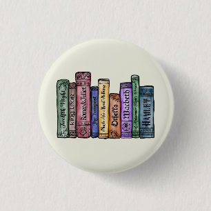 Badge Rond 2,50 Cm Livres Shakespeare No.1