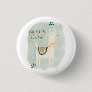 Badge Rond 2,50 Cm Llama Squad - Drama Llama