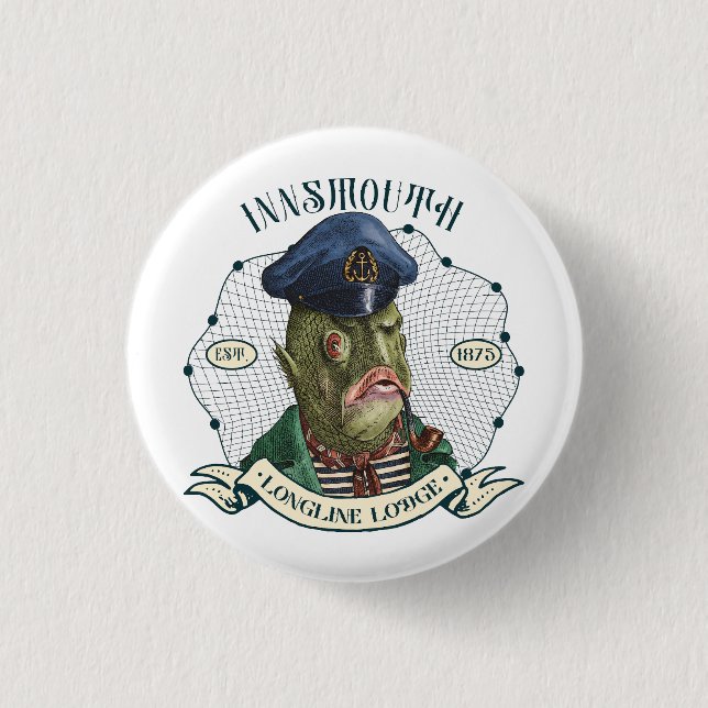 Badge Rond 2,50 Cm Lodge Longueur Innsmouth — Le Capitaine (Devant)