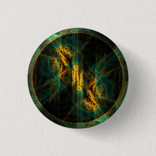 Badge Rond 2,50 Cm L'oeil de la Jungle Bouton d'art Abstrait (rond)