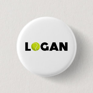 Badge Rond 2,50 Cm Logan Tennis