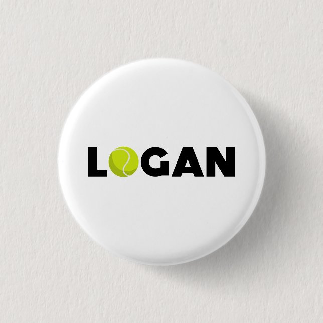 Badge Rond 2,50 Cm Logan Tennis (Devant)