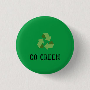 Badge Rond 2,50 Cm logo de devenez écolo écologique personnalisé