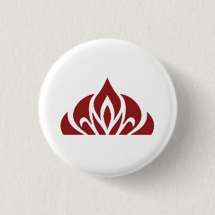 Badge Rond 2,50 Cm logo de flamme rouge sur bouton