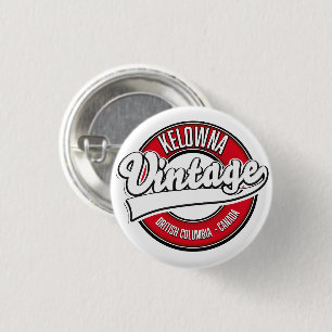 Badge Rond 2,50 Cm logo de Kelowna Colombie-Britannique Canada