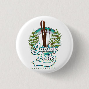 Badge Rond 2,50 Cm logo de ski de jiminy peak massachusetts