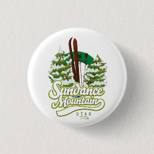 Badge Rond 2,50 Cm Logo de Sundance Mountain Utah Ski
