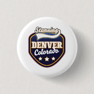 Badge Rond 2,50 Cm Logo de voyage Denver Colorado