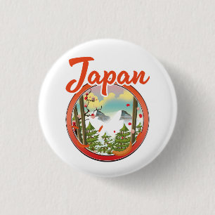 Badge Rond 2,50 Cm logo de voyage du Japon