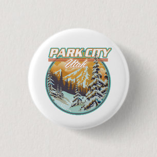 Badge Rond 2,50 Cm Logo de voyage Park City Utah