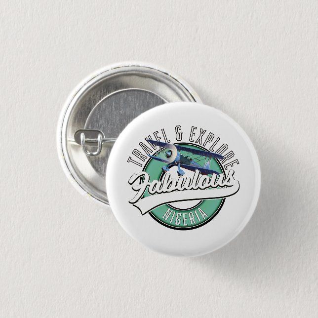 Badge Rond 2,50 Cm Logo de voyage pour explorer l'Égypte fabuleuse. B (Devant & derrière)