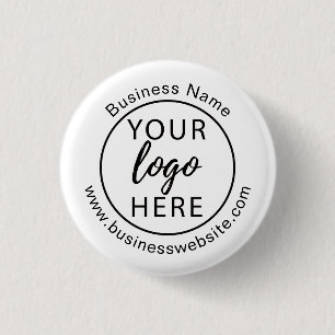 Badge Rond 2,50 Cm Logo d'entreprise personnalisé minimaliste 